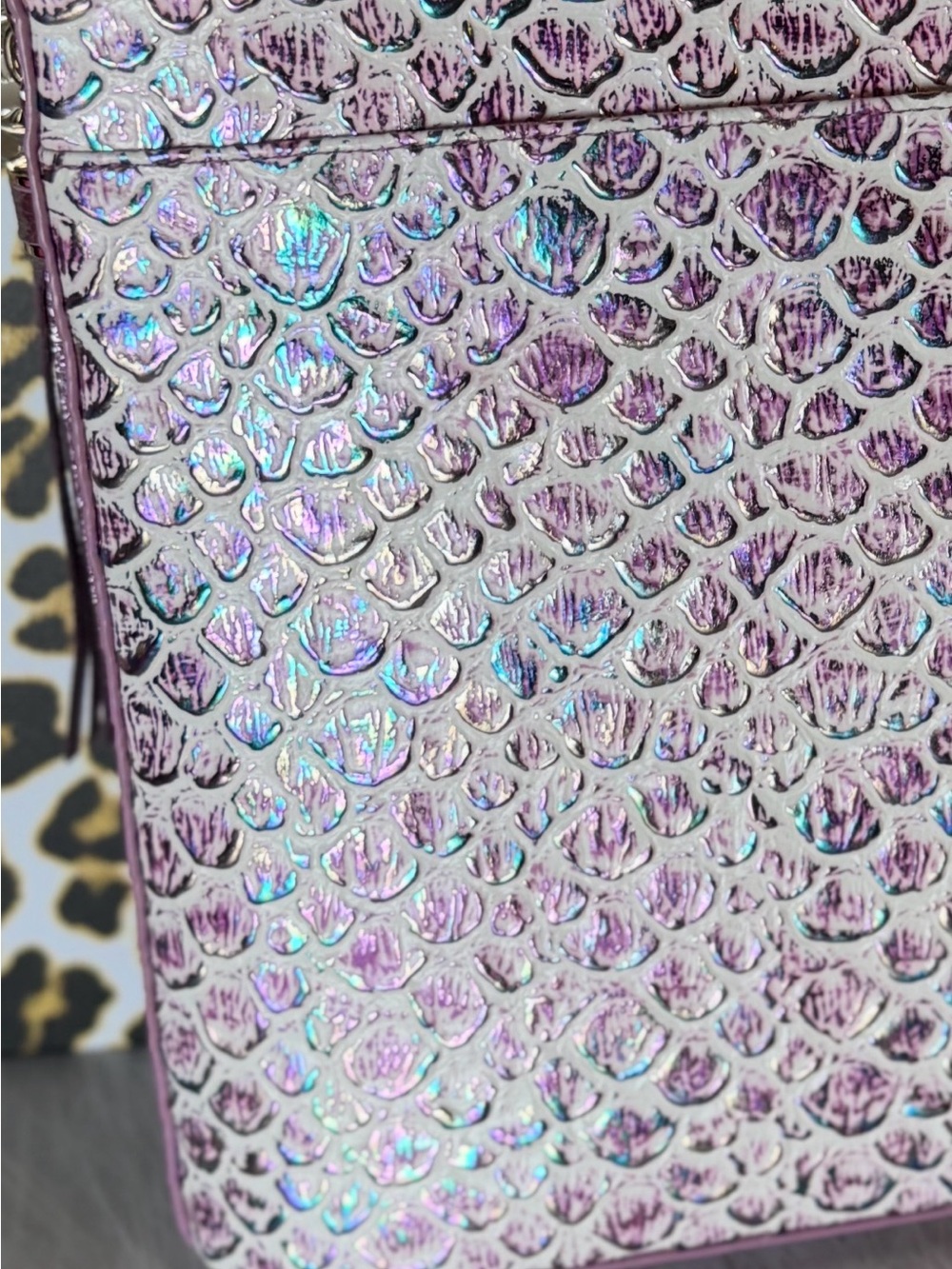 HARDTOFIND Brahmin Katie Floralite Crossbody Purple Iridescent Glow Tassel NWT - Picture 8 of 14